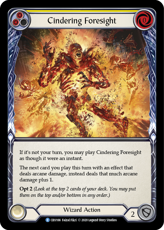 Cindering Foresight (Yellow) - Flesh and Blood TCG - MoxLand