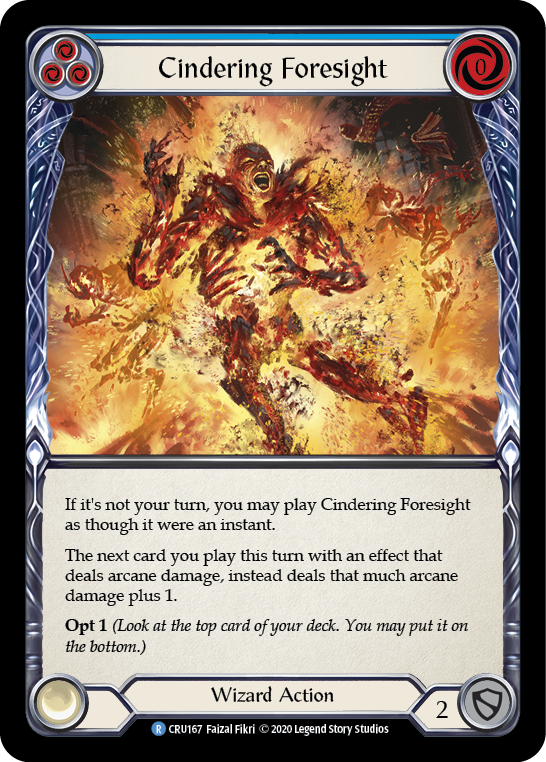 Cindering Foresight (Blue) - Flesh and Blood TCG - MoxLand