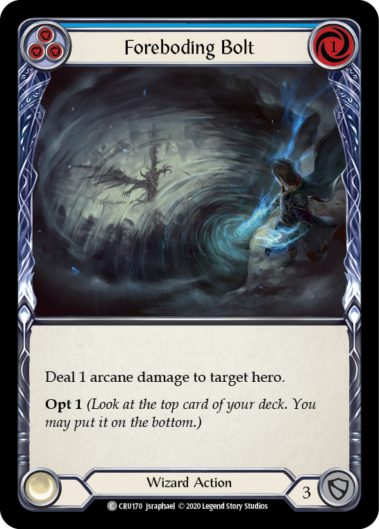 Foreboding Bolt (Blue) - Flesh and Blood TCG - MoxLand