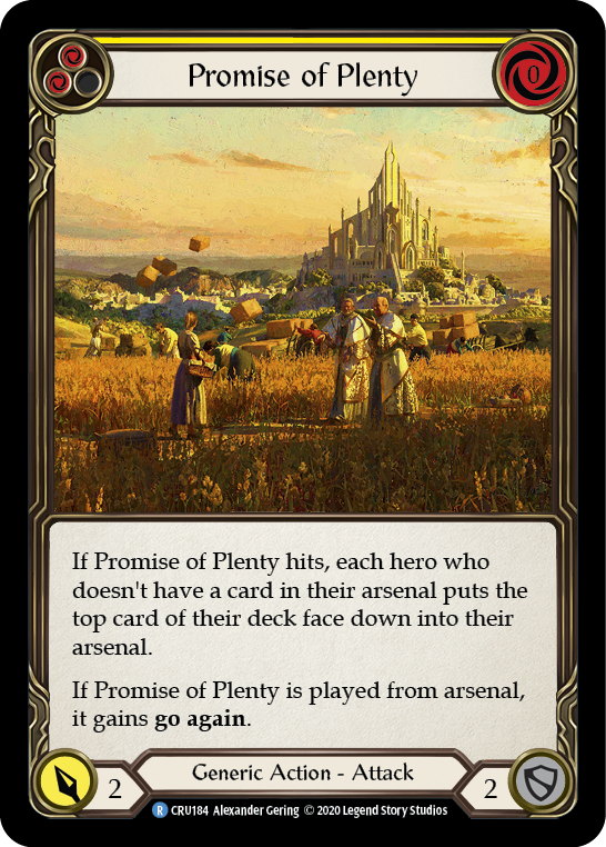 Promise of Plenty (Yellow) - Flesh and Blood TCG - MoxLand