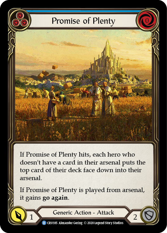 Promise of Plenty (Blue) - Flesh and Blood TCG - MoxLand
