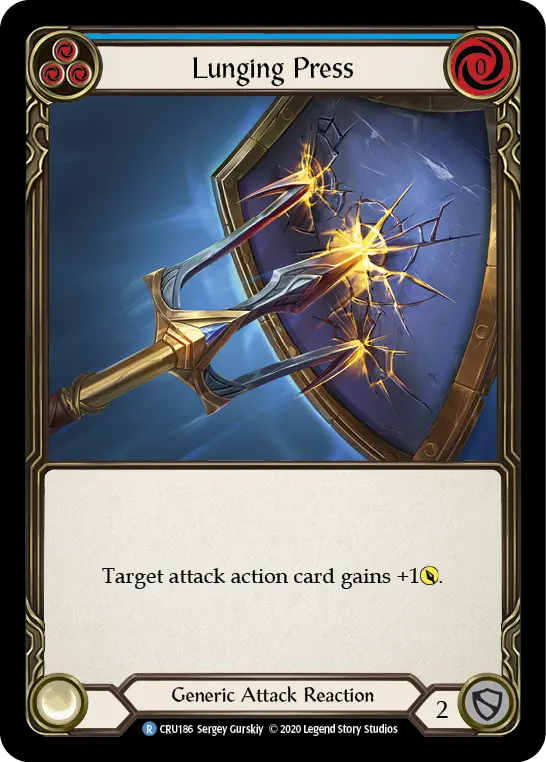 Lunging Press (Blue) - Flesh and Blood TCG - MoxLand