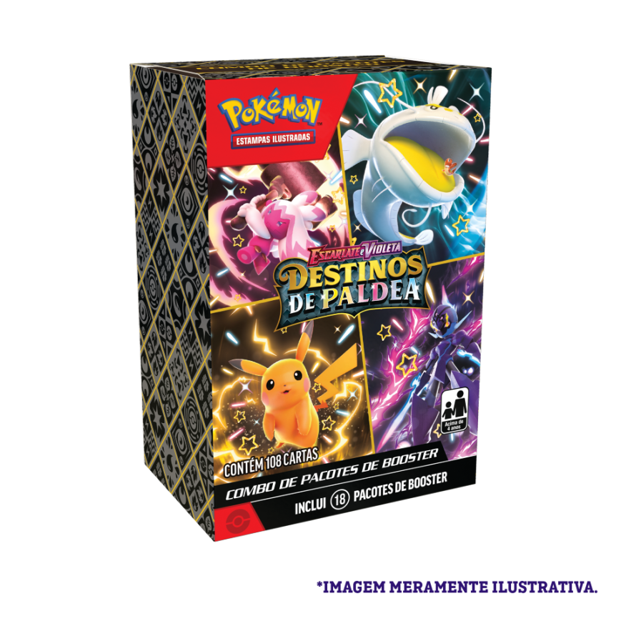 Combo de Boosters - Escarlate e Violeta - Destinos de Paldea - Pokémon TCG - MoxLand