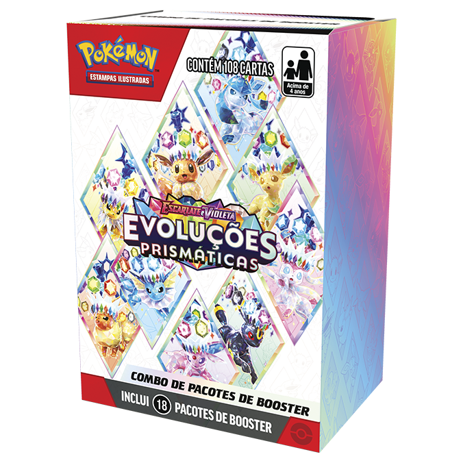 Combo de Boosters - Escarlate e Violeta - Evoluções Prismáticas - Pokémon TCG - MoxLand