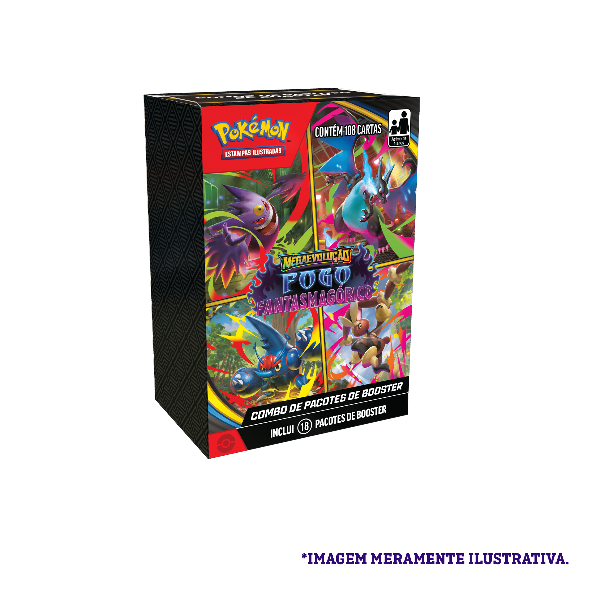 Combo de Boosters - Megaevolução Fogo Fantasmagórico - Pokémon TCG - MoxLand