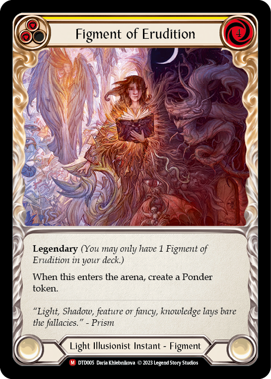 Figment of Erudition (Yellow) // Suraya, Archangel of Erudition - Flesh and Blood TCG - MoxLand