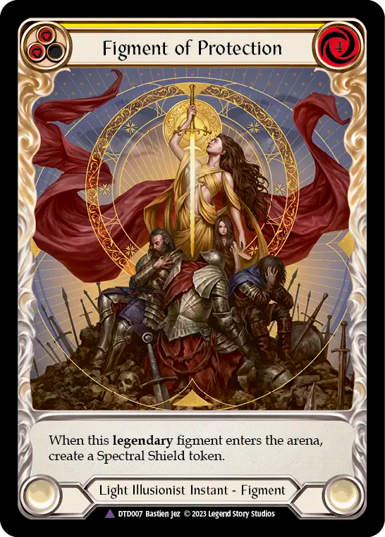 Figment of Protection (Yellow) // Aegis, Archangel of Protection - Flesh and Blood TCG - MoxLand