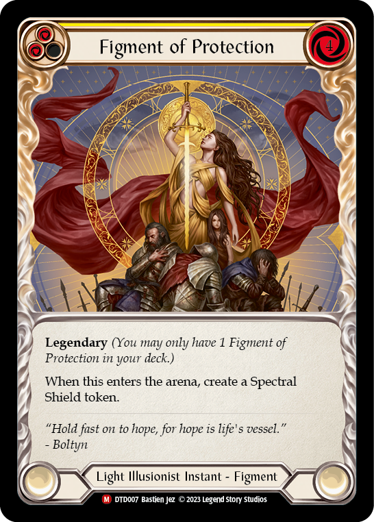 Figment of Protection (Yellow) // Aegis, Archangel of Protection - Flesh and Blood TCG - MoxLand