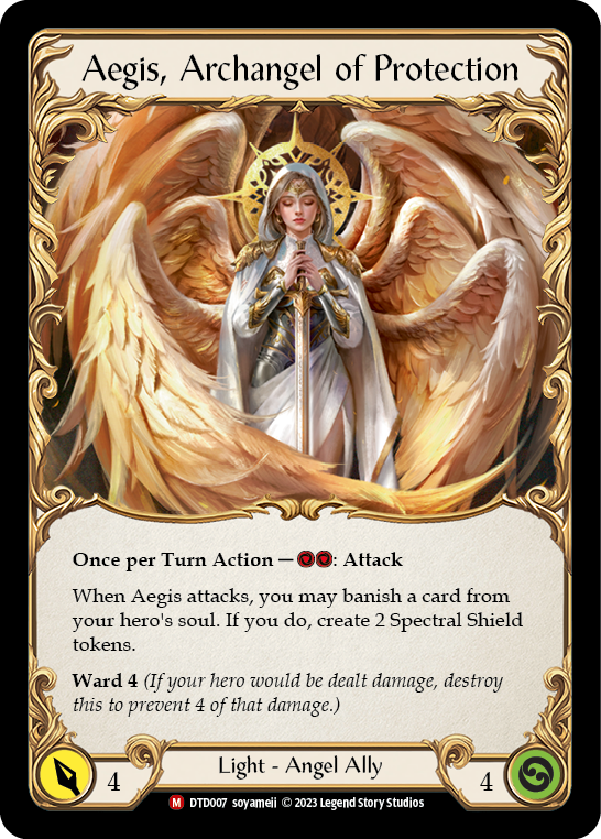 Figment of Protection (Yellow) // Aegis, Archangel of Protection - Flesh and Blood TCG - MoxLand
