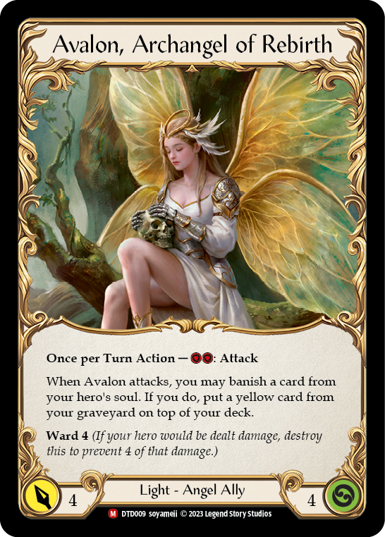 Figment of Rebirth (Yellow) // Avalon, Archangel of Rebirth - Flesh and Blood TCG - MoxLand