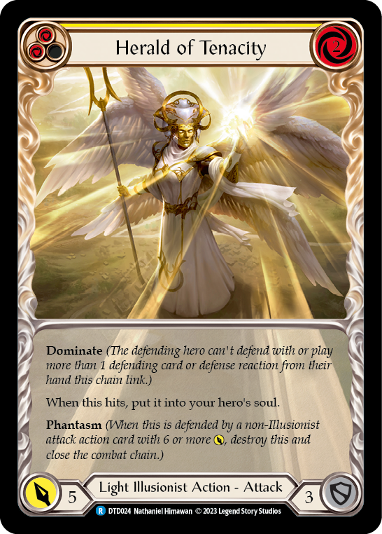 Herald of Tenacity (Yellow) - Flesh and Blood TCG - MoxLand