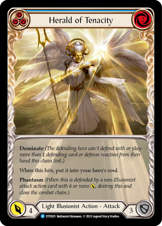 Herald of Tenacity (Blue) - Flesh and Blood TCG - MoxLand