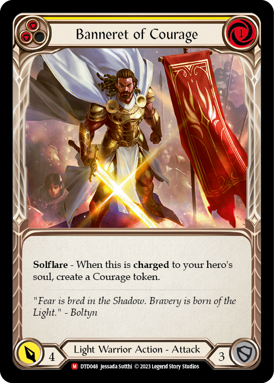 Banneret of Courage (Yellow) - Flesh and Blood TCG - MoxLand