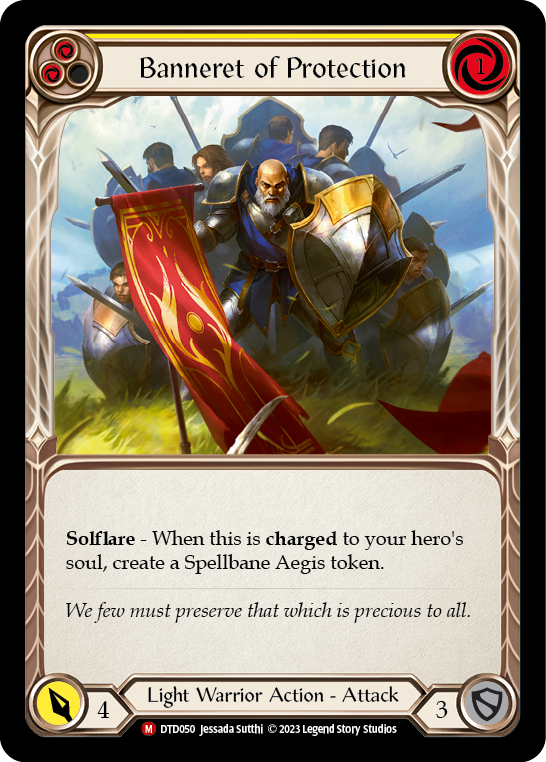 Banneret of Protection (Yellow) - Flesh and Blood TCG - MoxLand