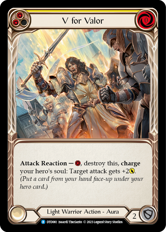 V for Valor (Yellow) - Flesh and Blood TCG - MoxLand