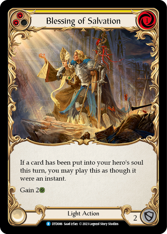 Blessing of Salvation (Yellow) - Flesh and Blood TCG - MoxLand