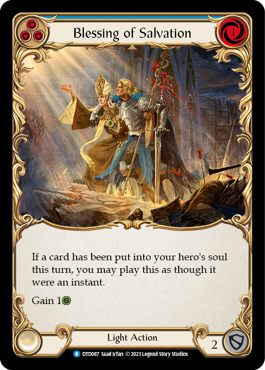 Blessing of Salvation (Blue) - Flesh and Blood TCG - MoxLand