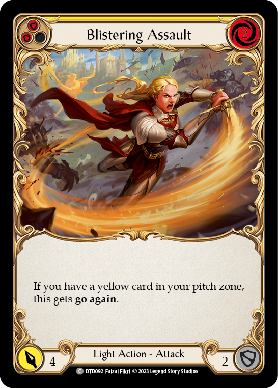 Blistering Assault (Yellow) - Flesh and Blood TCG - MoxLand