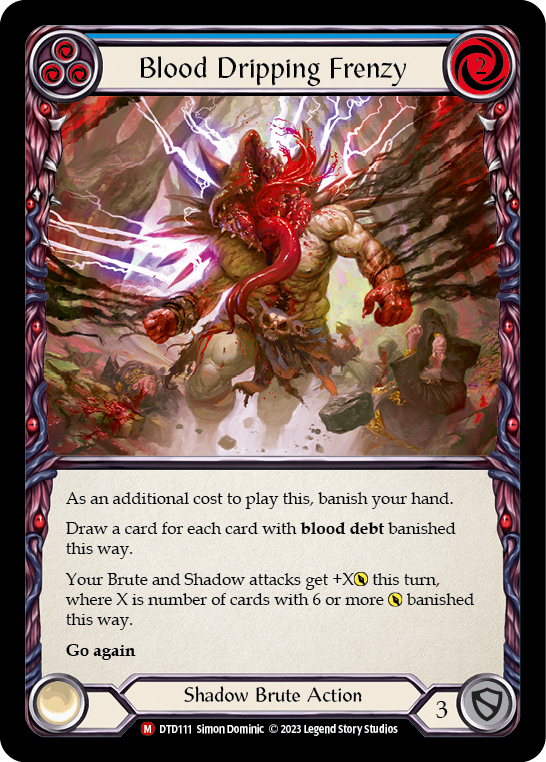 Blood Dripping Frenzy (Blue) - Flesh and Blood TCG - MoxLand