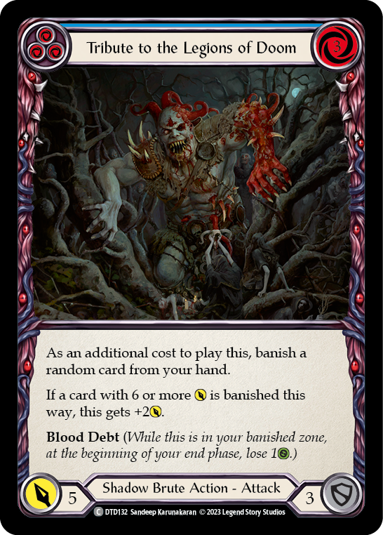 Tribute to the Legions of Doom (Blue) - Flesh and Blood TCG - MoxLand