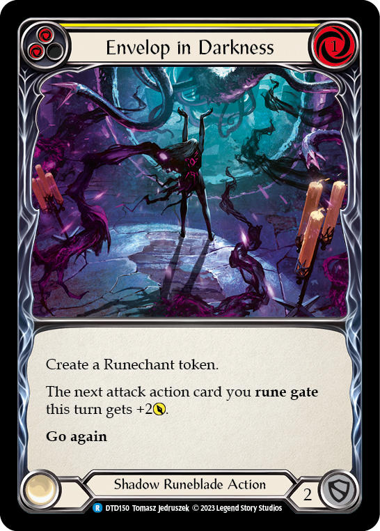 Envelop in Darkness (Yellow) - Flesh and Blood TCG - MoxLand