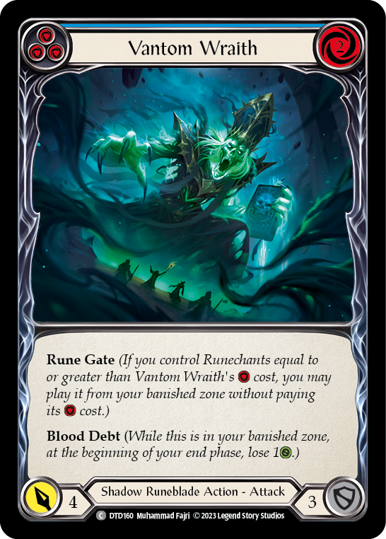 Vantom Wraith (Blue) - Flesh and Blood TCG - MoxLand