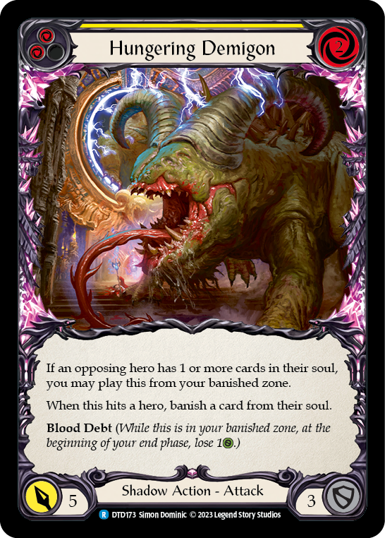 Hungering Demigon (Yellow) - Flesh and Blood TCG - MoxLand