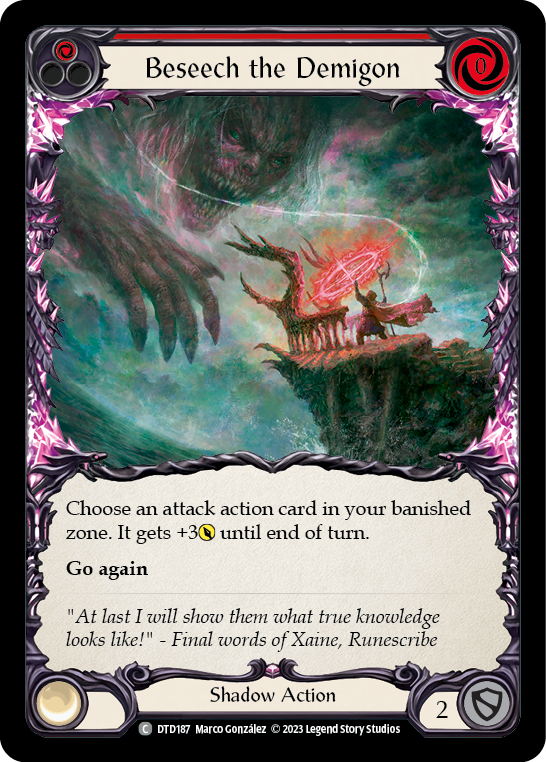 Beseech the Demigon (Red) - Flesh and Blood TCG - MoxLand
