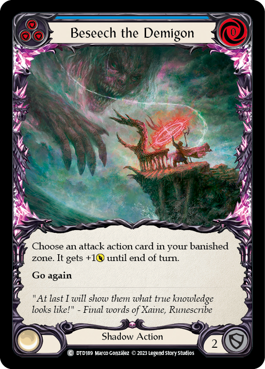 Beseech the Demigon (Blue) - Flesh and Blood TCG - MoxLand