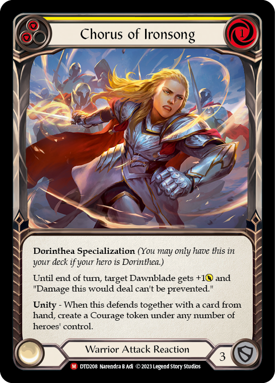 Chorus of Ironsong (Yellow) - Flesh and Blood TCG - MoxLand