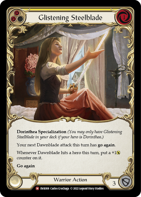 Glistening Steelblade (Yellow) - Flesh and Blood TCG - MoxLand