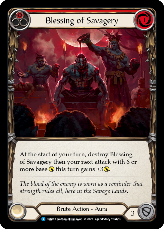 Blessing of Savagery (Red) - Flesh and Blood TCG - MoxLand