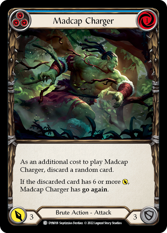 Madcap Charger (Blue) - Flesh and Blood TCG - MoxLand