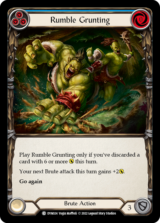 Rumble Grunting (Blue) - Flesh and Blood TCG - MoxLand