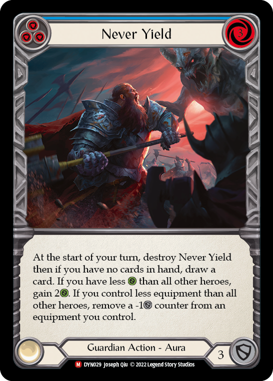 Never Yield (Blue) - Flesh and Blood TCG - MoxLand