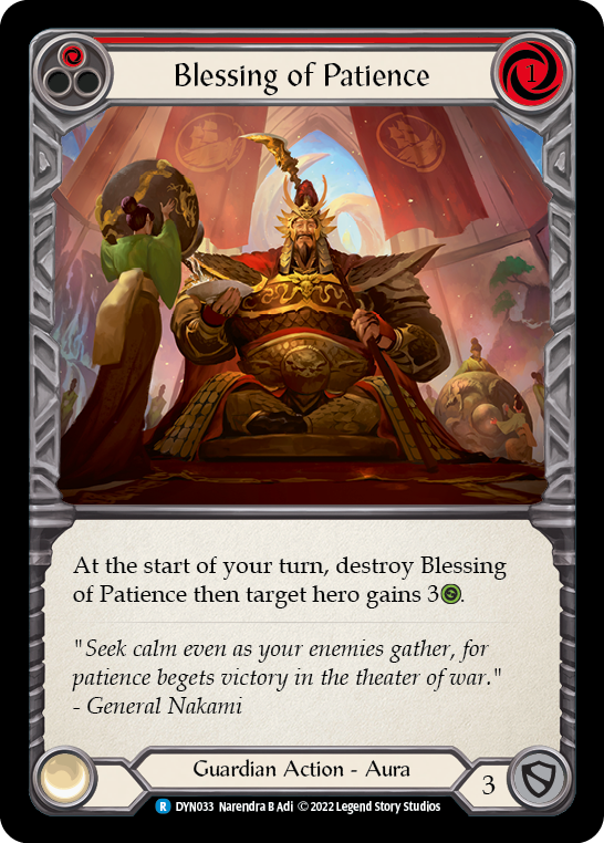 Blessing of Patience (Red) - Flesh and Blood TCG - MoxLand