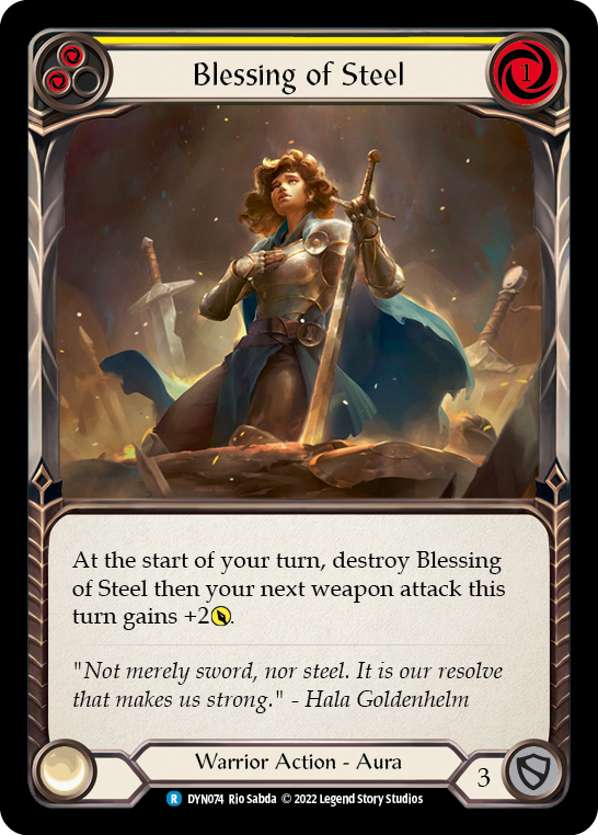Blessing of Steel (Yellow) - Flesh and Blood TCG - MoxLand
