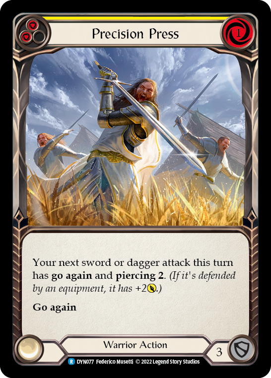 Precision Press (Yellow) - Flesh and Blood TCG - MoxLand