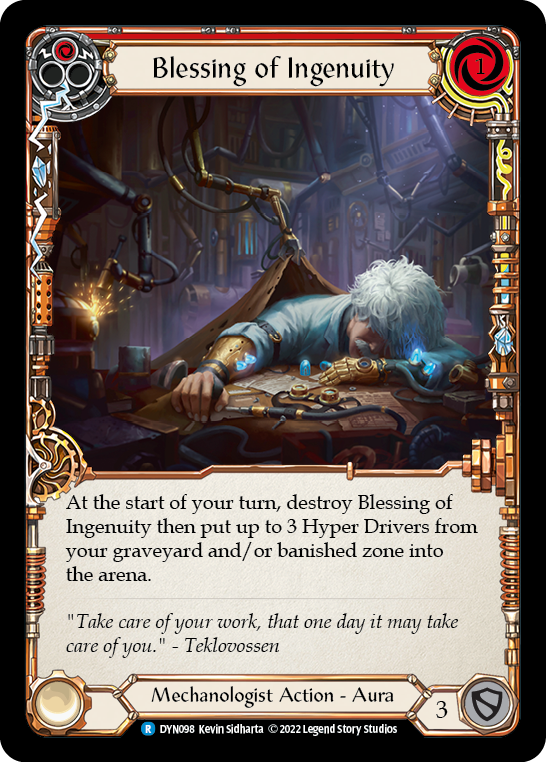 Blessing of Ingenuity (Red) - Flesh and Blood TCG - MoxLand