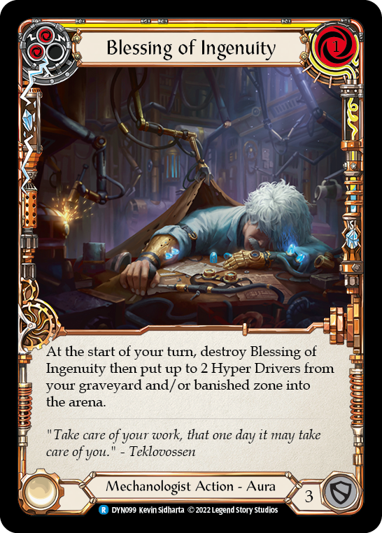 Blessing of Ingenuity (Yellow) - Flesh and Blood TCG - MoxLand