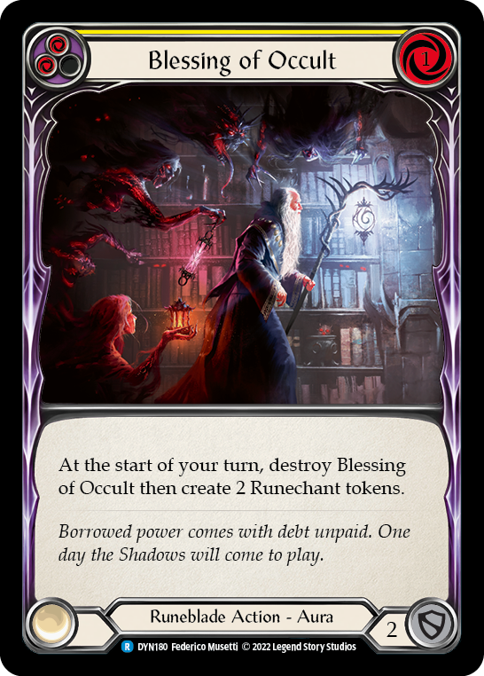 Blessing of Occult (Yellow) - Flesh and Blood TCG - MoxLand