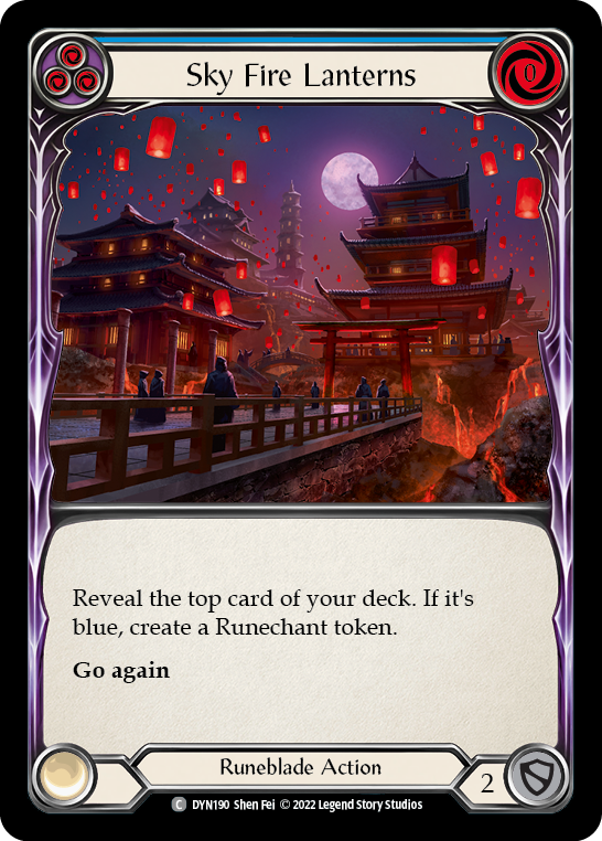 Sky Fire Lanterns (Blue) - Flesh and Blood TCG - MoxLand