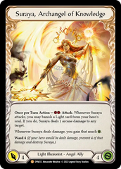 Invoke Suraya (Yellow) // Suraya, Archangel of Knowledge - Flesh and Blood TCG - MoxLand