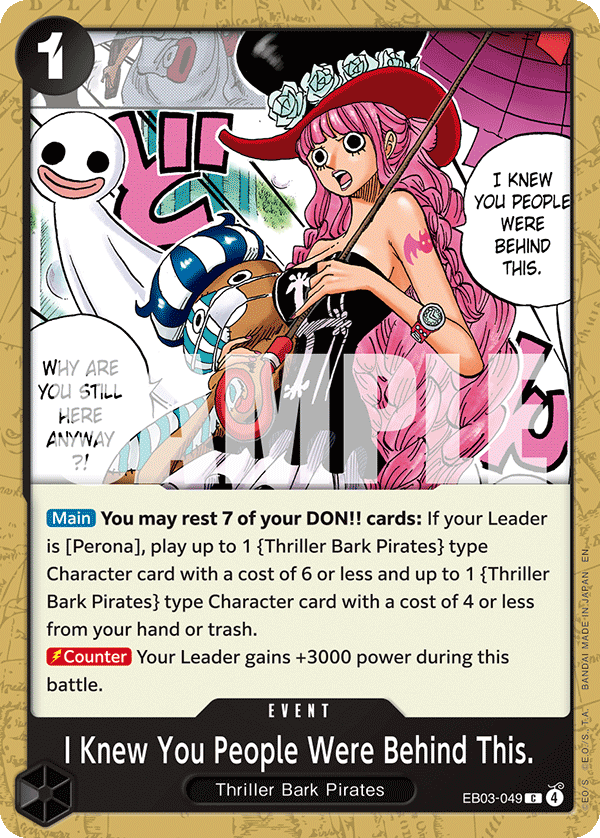 I Knew You People Were Behind This. - One Piece Card Game - MoxLand