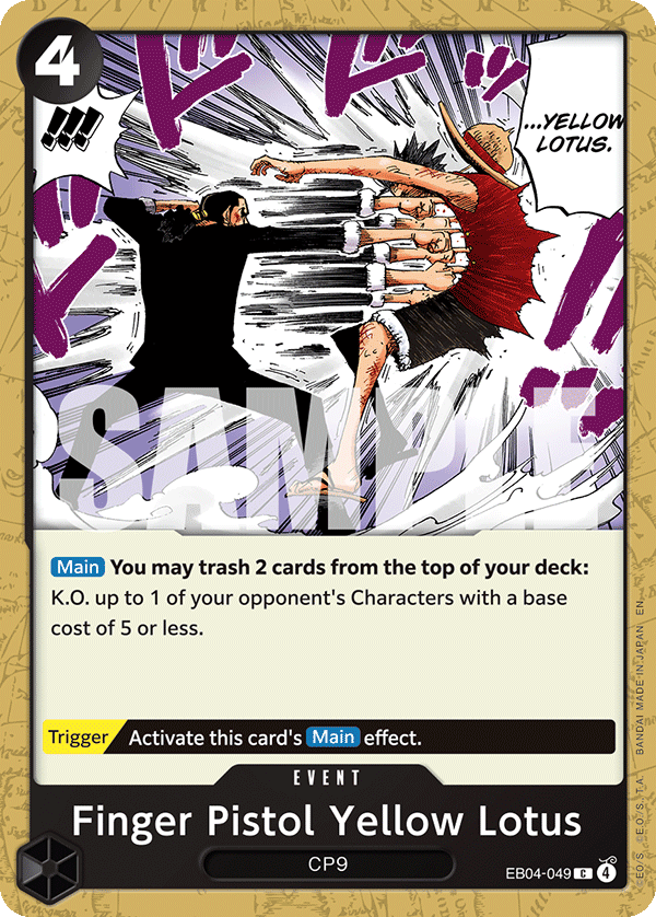 Finger Pistol Yellow Lotus - One Piece Card Game - MoxLand