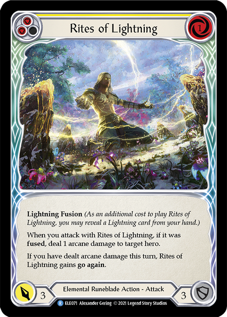 Rites of Lightning (Yellow) - Flesh and Blood TCG - MoxLand
