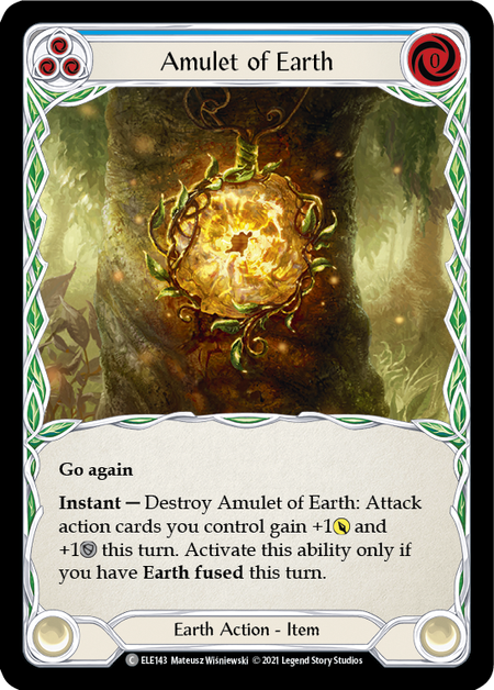 Amulet of Earth (Blue) - Flesh and Blood TCG - MoxLand