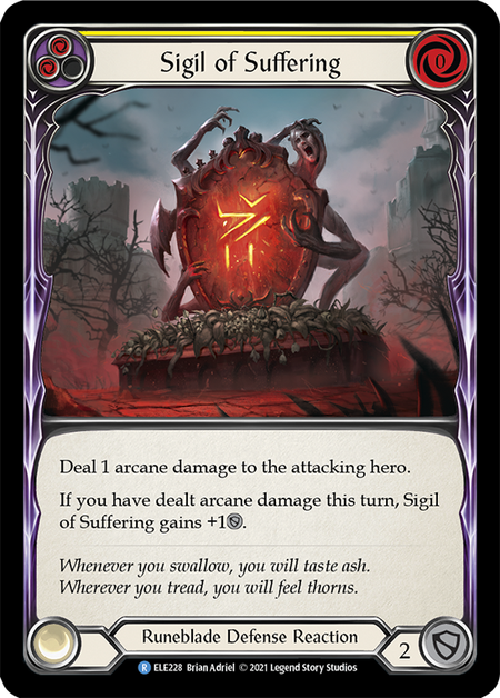 Sigil of Suffering (Yellow) - Flesh and Blood TCG - MoxLand