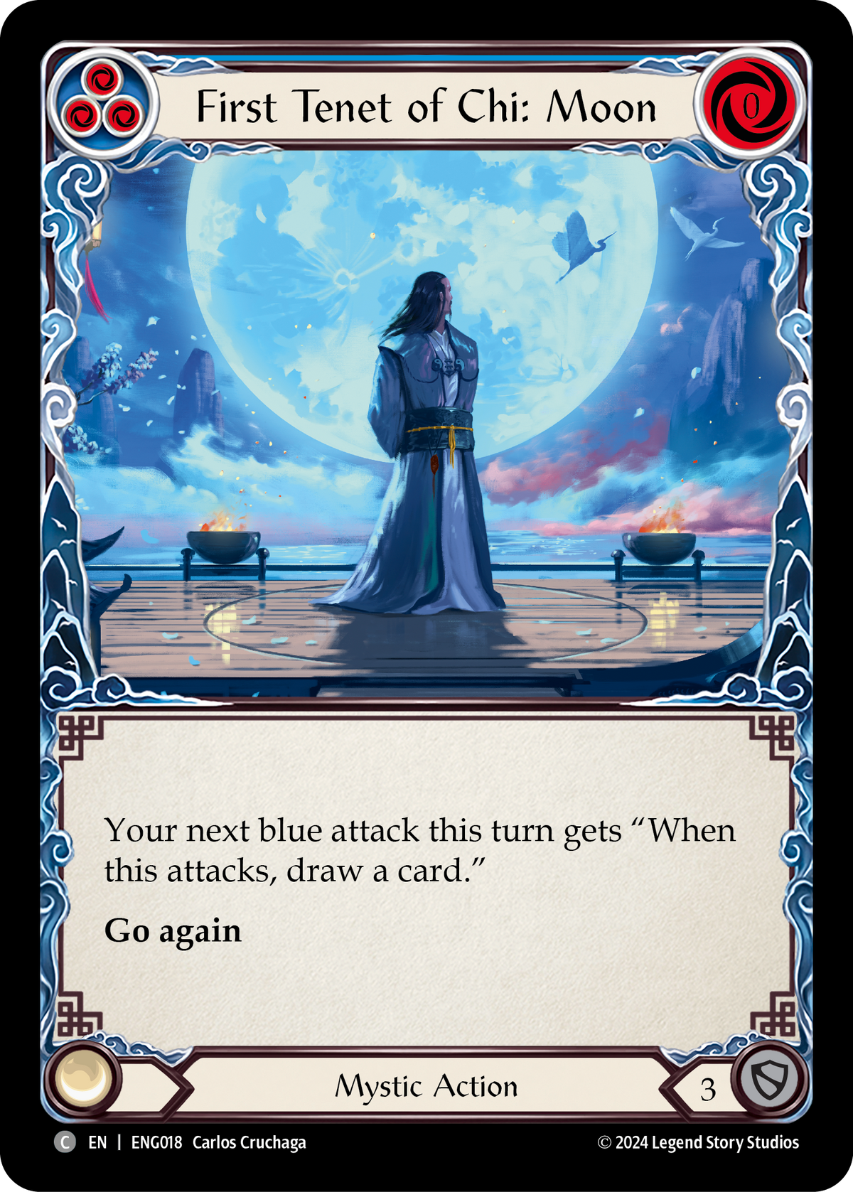 First Tenet of Chi: Moon (Blue) - Flesh and Blood TCG - MoxLand