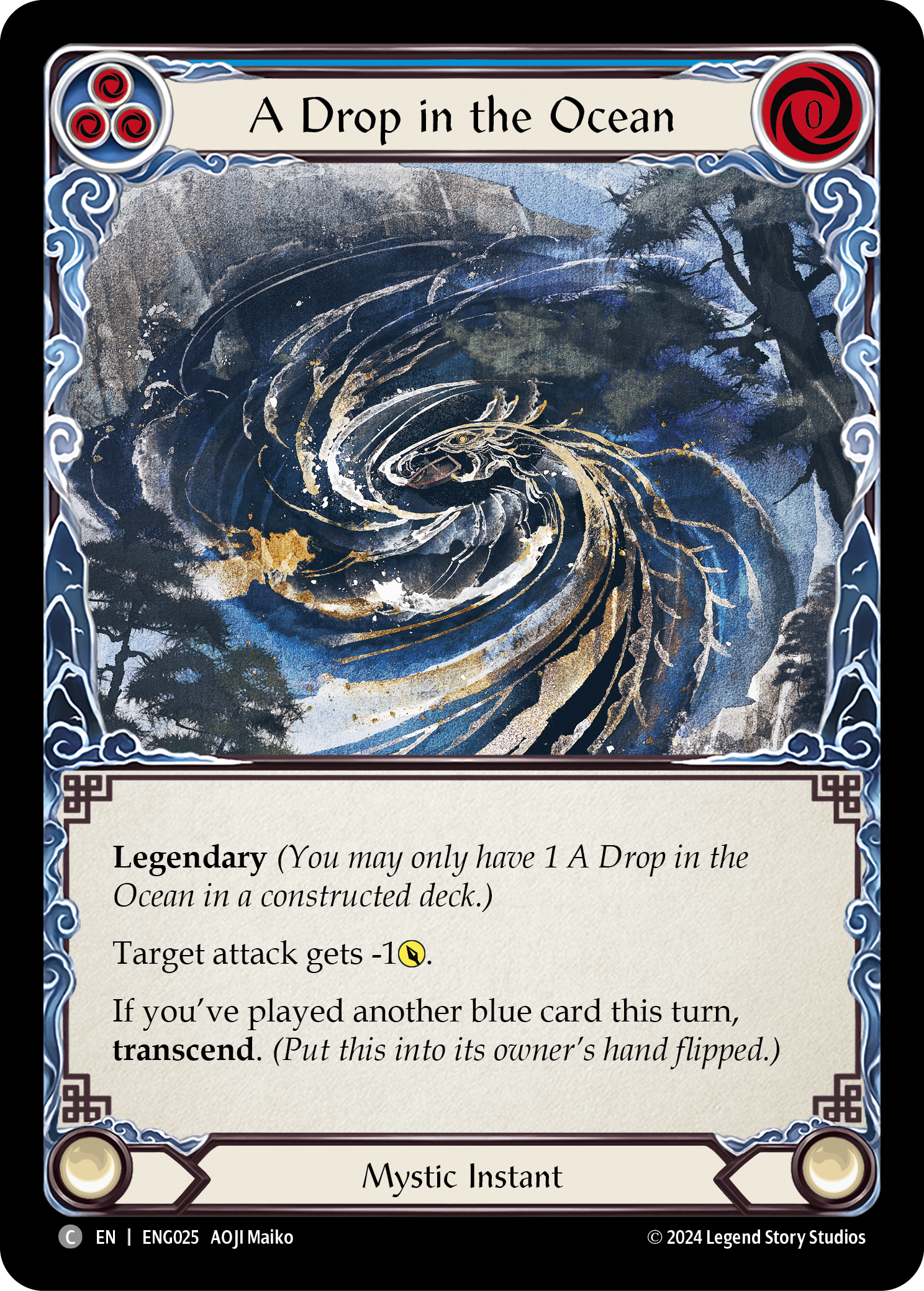 A Drop in the Ocean (Blue) // Inner Chi (Blue) - Flesh and Blood TCG - MoxLand